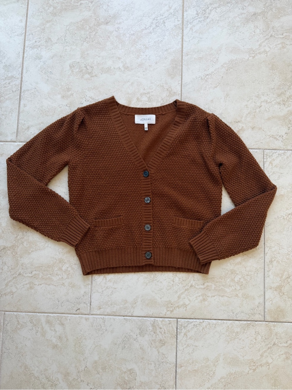THE GREAT Button Up Cardigan Sweater